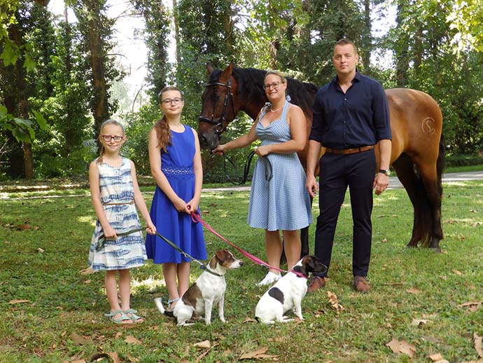 Das gesamte Team: Familie Vogt